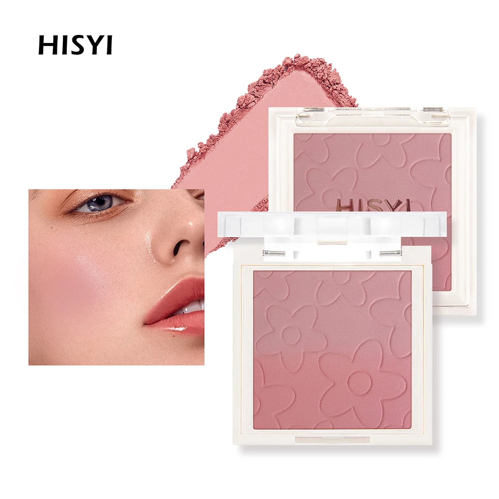 Korean Gradient Blush Highlighter Palette Makeup Soft Nude Glow Qme