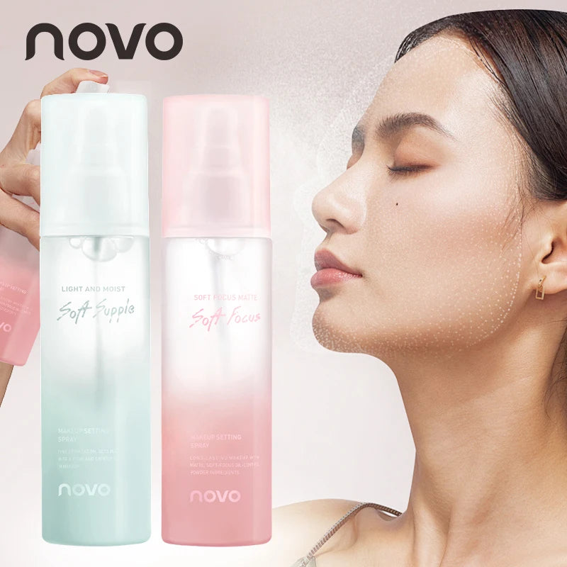 Long-Lasting Makeup Setting Spray With Hyaluronic Acid, Moisturizing Oil Control, Smudge & Transfer Resistant, Quick-Dry Qme