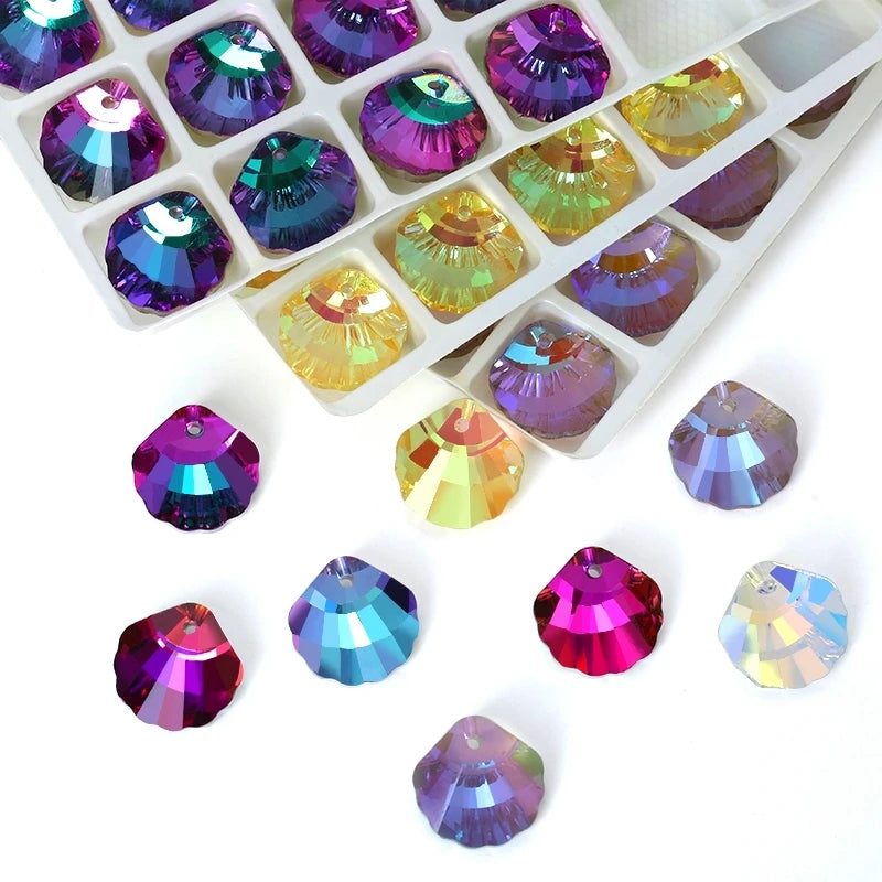 Austria Crystal Pendant Loose Rhinestone Beads Charms Glass Jewelry