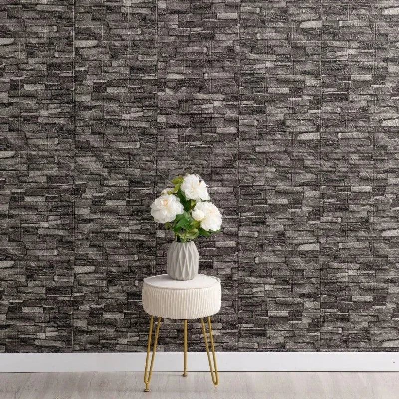 Self Adhesive PVC Waterproof Wallpaper Home Decoration Peel Stick 3D Qme
