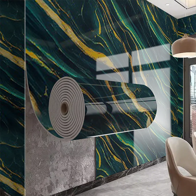 Marble Pattern Wall Stickers Waterproof Moisture Proof Self Adhesive Wallpaper Peel and Stick Decorative DIY Wall Art Wallpaper Qme CST-096 40cmx3m