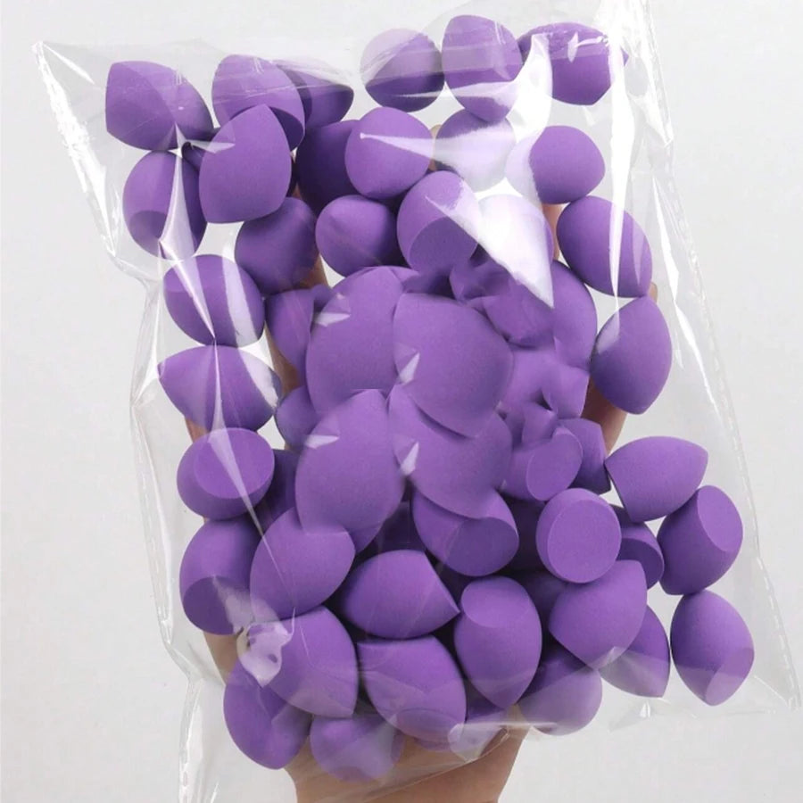 Mini Finger Puff Beauty Cosmetic Foundation Sponge Makeup Blender Qme purple