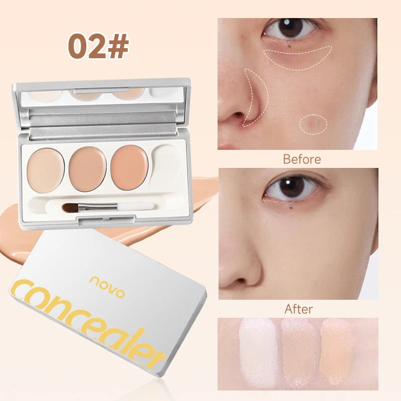 1 Concealer Palette Long-lasting Waterproof Coverage Dark Circles Qme 6088-02