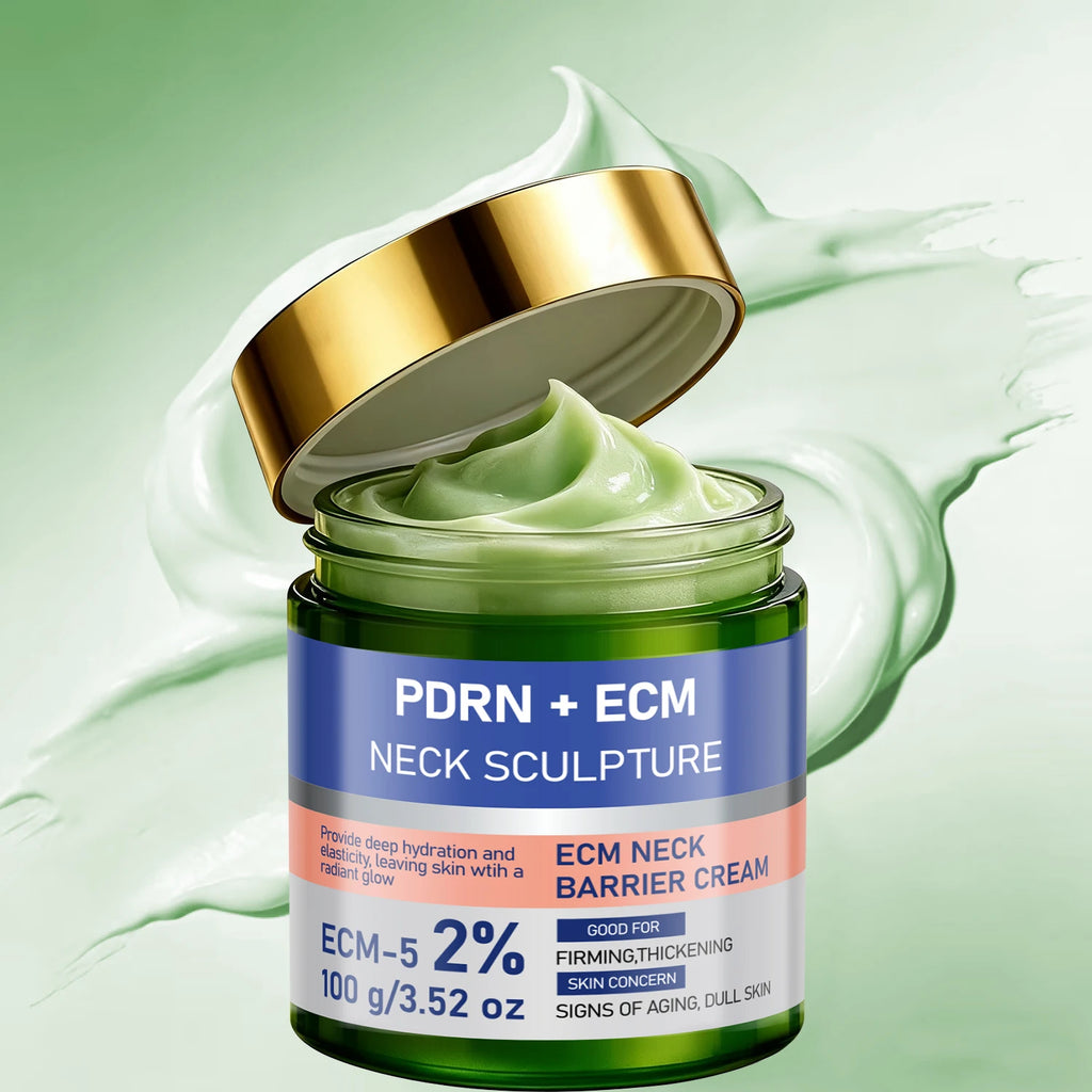 2% ECM-5 PDRN Neck Barrier Cream, Deep Hydrating Firming Anti Dull Aging Neck Skin Care Qme
