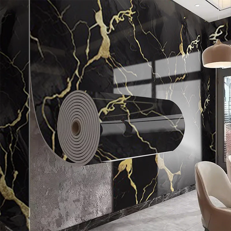 Marble Pattern Wall Stickers Waterproof Moisture Proof Self Adhesive Wallpaper Peel and Stick Decorative DIY Wall Art Wallpaper Qme CST-079 40cmx3m