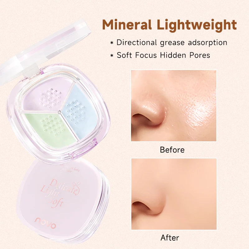Three-Color Oil-Control Setting Powder, Loose Powder That Even Out The Skin Tone And Is Long-Lasting And Waterproof Qme