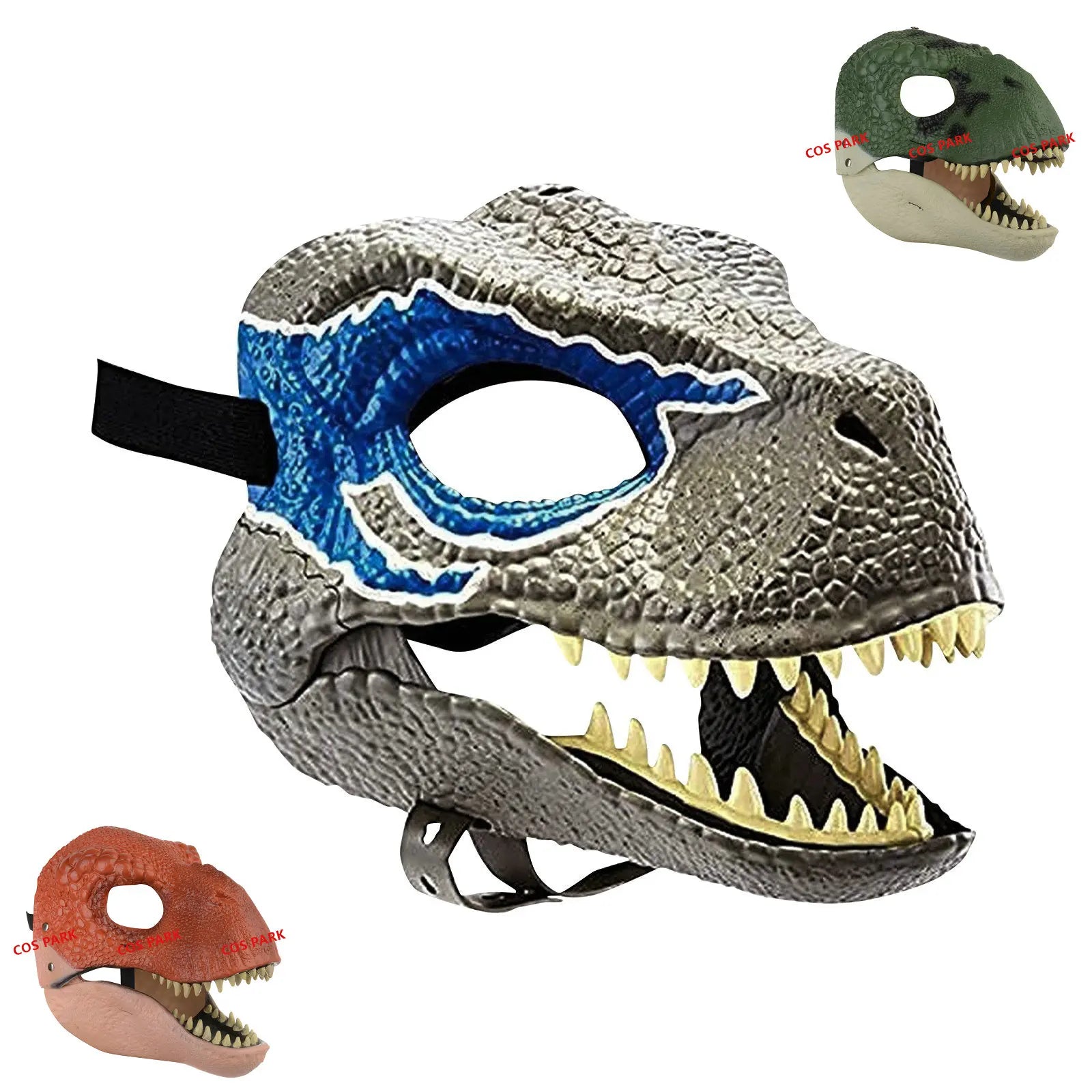 Dragon Dinosaur Mask Open Mouth Lifelike Latex Dinosaur Headgear Dino Mask Halloween Party Cosplay Prop Qme
