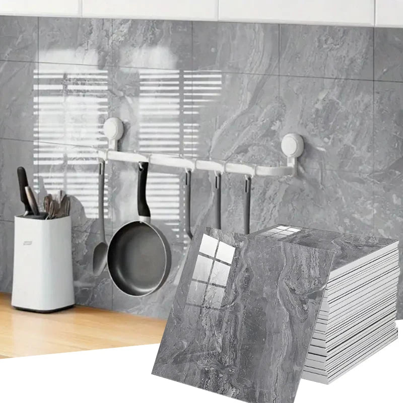 30x30CM Self Adhesive Marble Pattern Wallpaper DIY Home Decoration Qme
