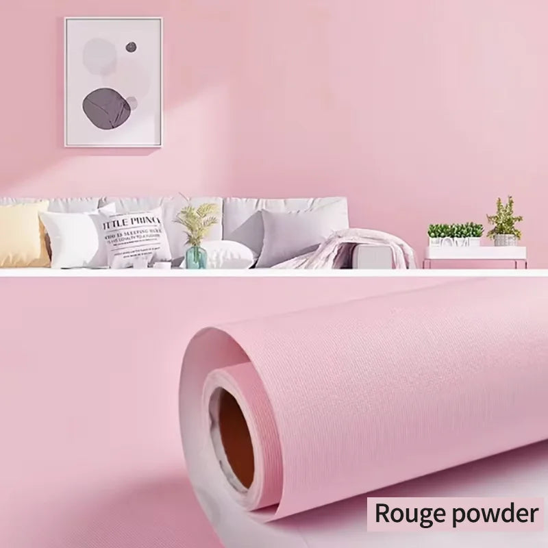 1 Roll Waterproof Stain Resistant Self-adhesive Macaron Wallpaper Qme 7 40cmX10m