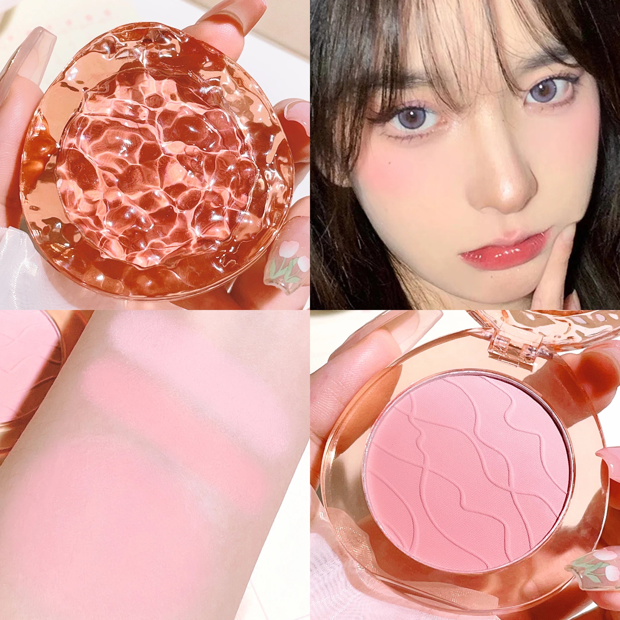HISYI Gradient Matte Blush Naturally Brightens Complexion Perfect Qme 02