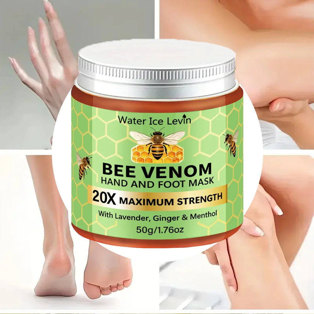 Water Ice Levin Bee Venom Hand And Foot Mask 50g Lavender Ginger Infused Moisturizing Firming Nourishing Dry Skin Care Mask Qme green 50g