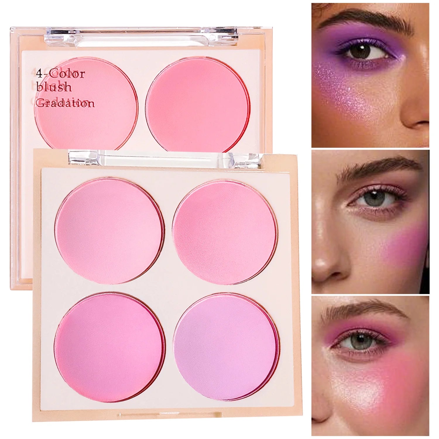 Radiant Blush Palette Makeup Soft Matte Shimmer Natural Glow Youthful Qme