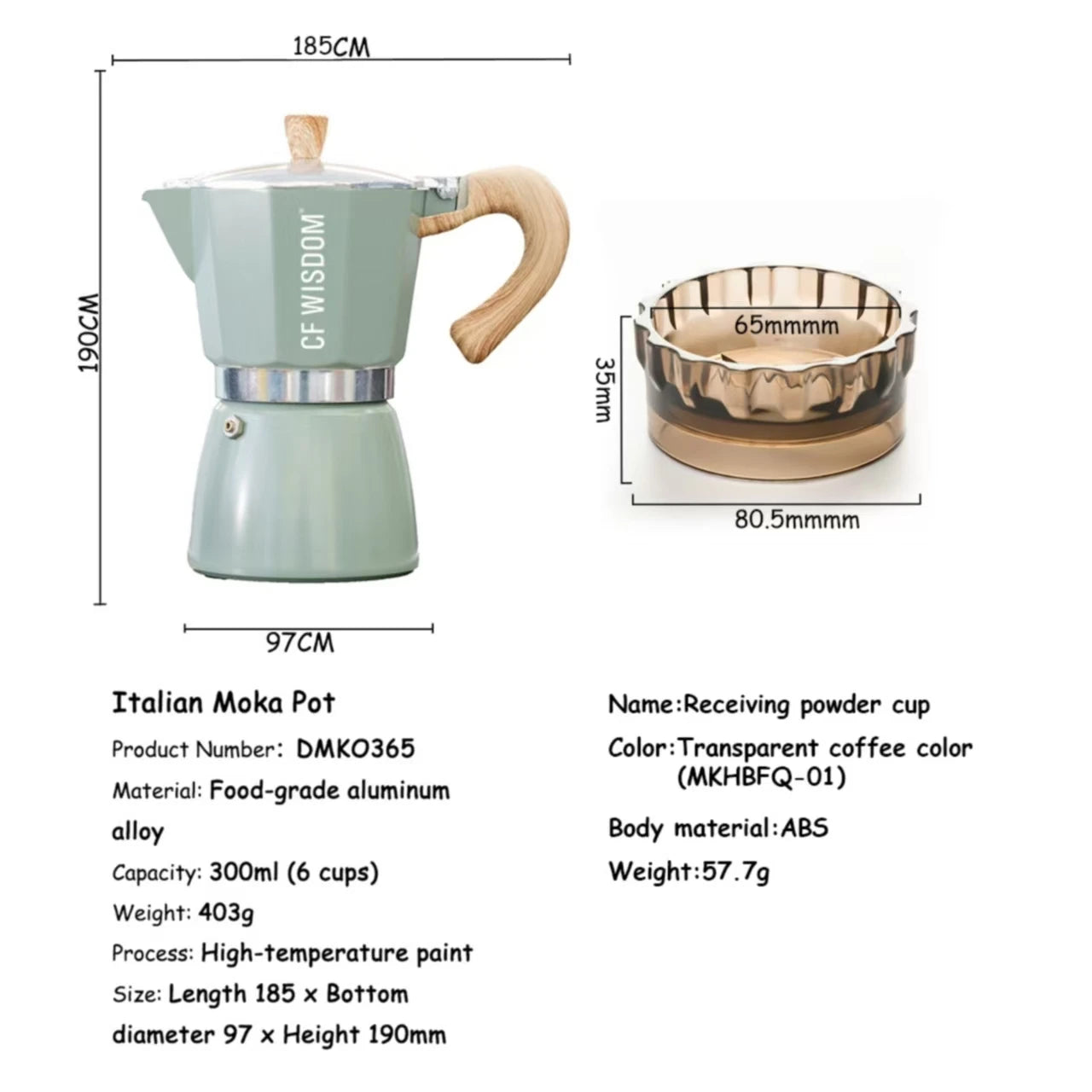 Espresso Maker Moka Pot Percolator Coffee Perfect Thanksgiving Qme DMKO365