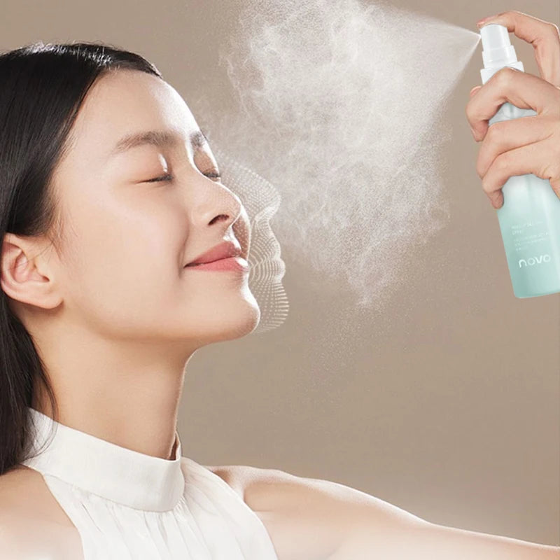 Long-Lasting Makeup Setting Spray With Hyaluronic Acid, Moisturizing Oil Control, Smudge & Transfer Resistant, Quick-Dry Qme