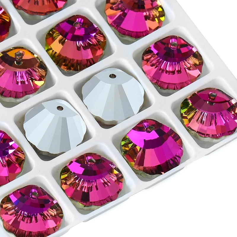 Austria Crystal Pendant Loose Rhinestone Beads Charms Glass Jewelry