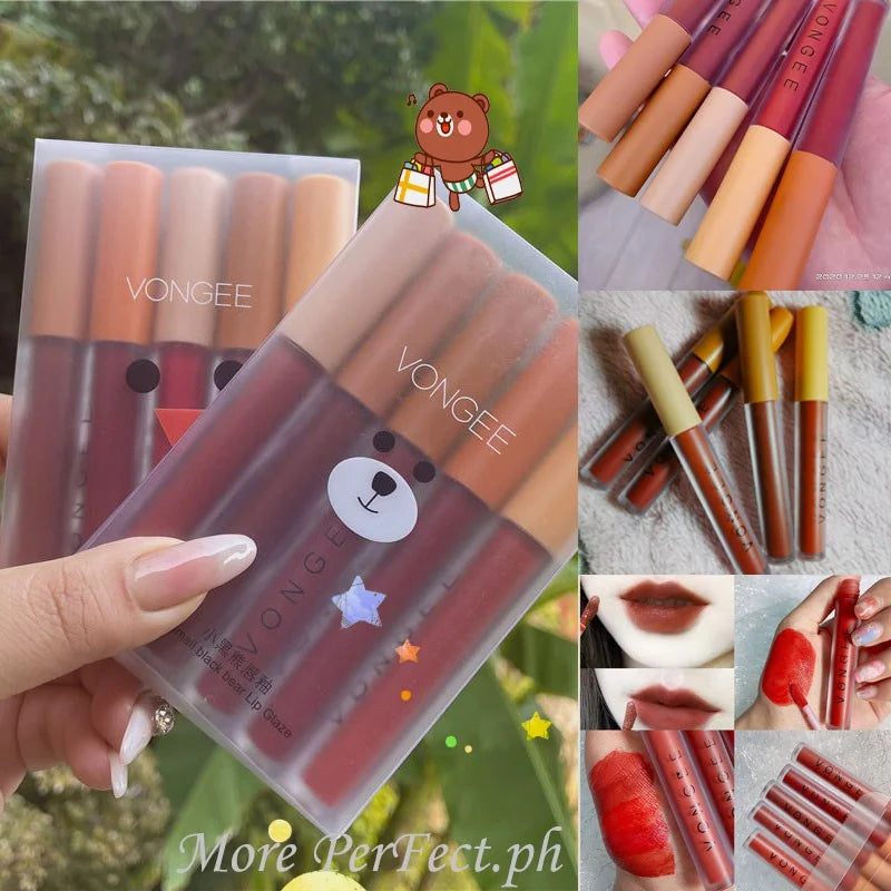 Lip Gloss Matte Velvet Lipstick Easy Female Student Qme
