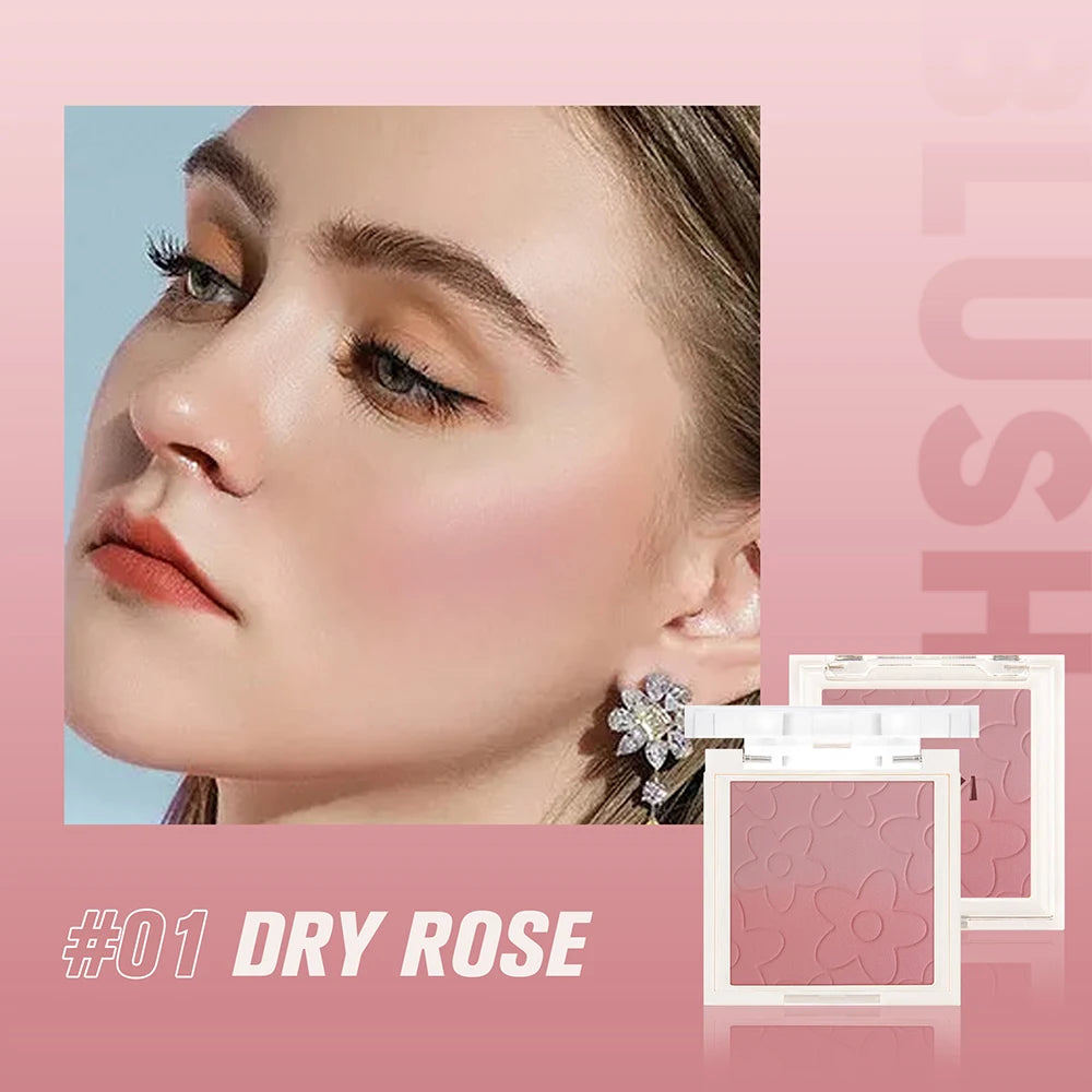 Korean Gradient Blush Highlighter Palette Makeup Soft Nude Glow Qme 01