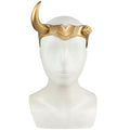 Loki Cosplay Mask PVC Horns Headgear Helmet Adult Women Men Masquerade Halloween Party Costume Props Qme one-horn mask