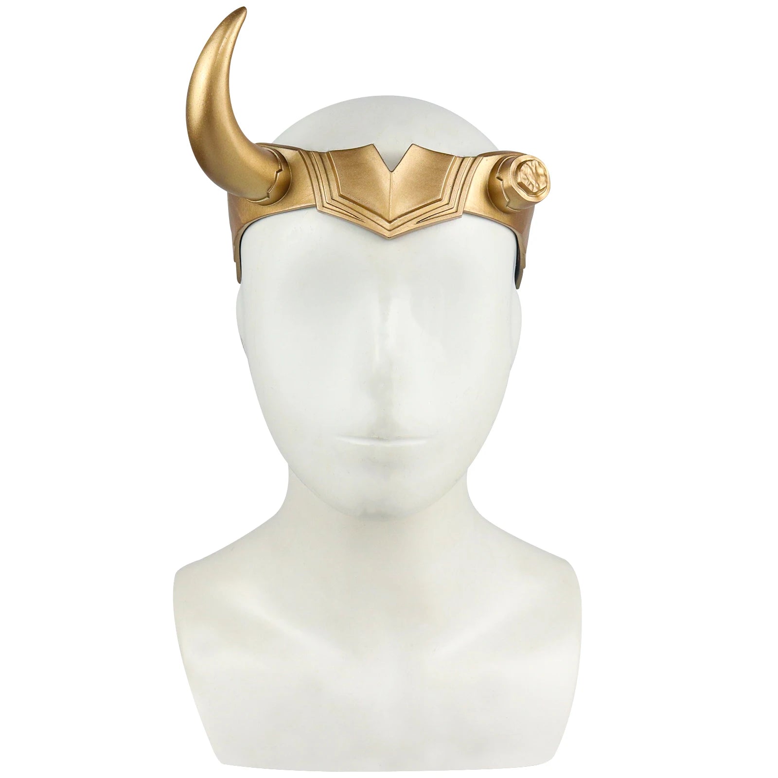 Loki Cosplay Mask PVC Horns Headgear Helmet Adult Women Men Masquerade Halloween Party Costume Props Qme one-horn mask