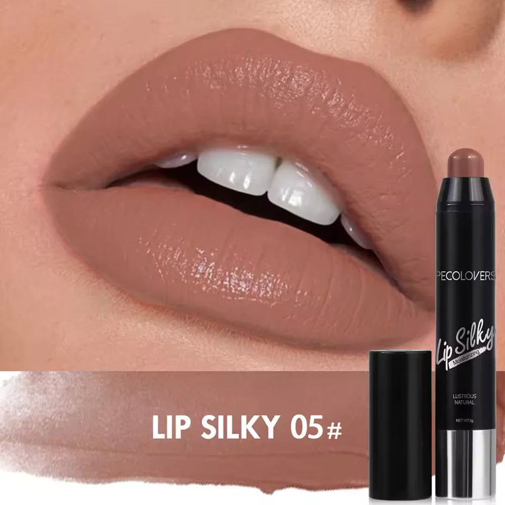 Matte 4-Color Lipstick Pen Waterproof Long-lasting Easy Apply Qme Light brown 1