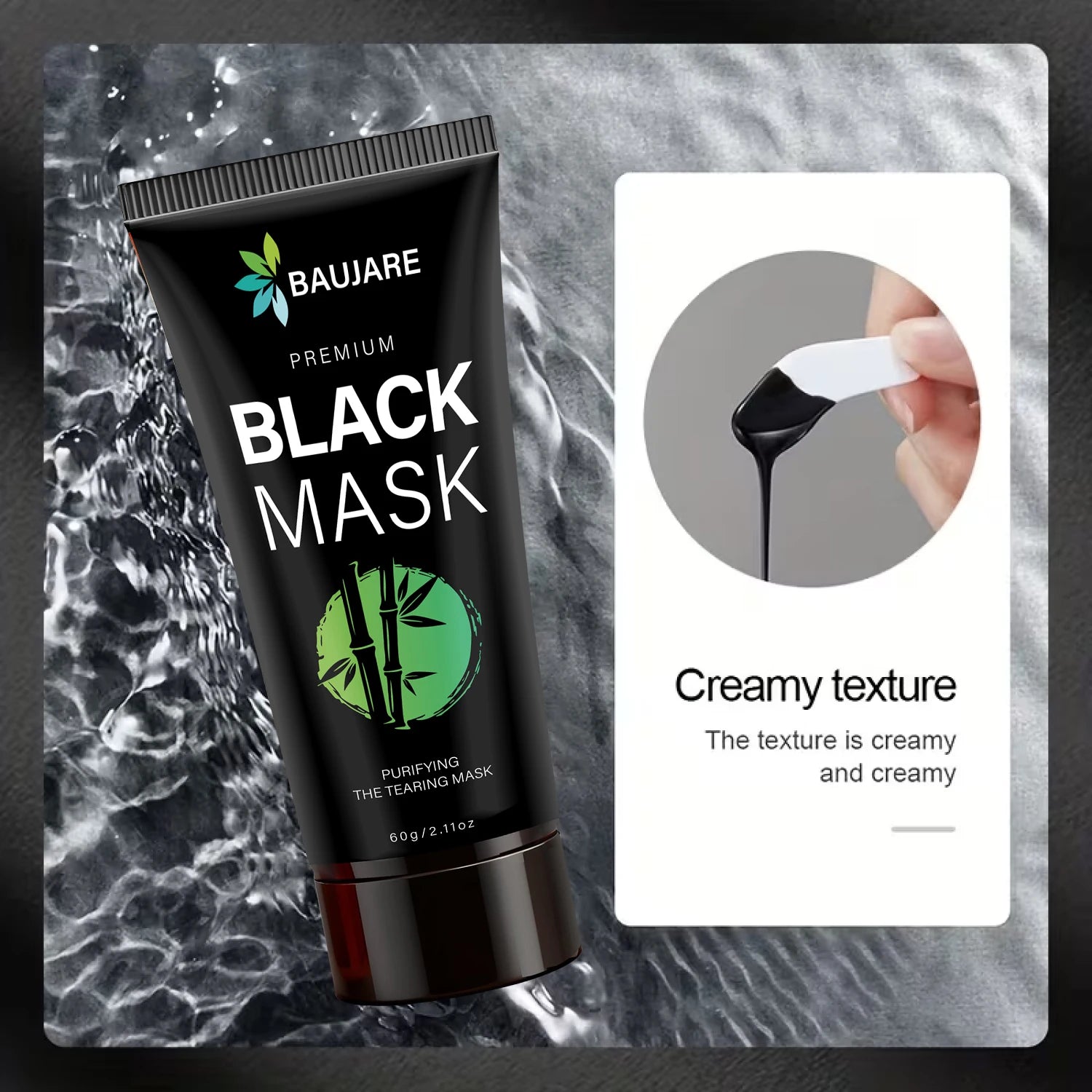 Premium Blackhead Peel Off Mask with Charcoal & Centella, Deep Cleansing & Purifying for Smooth Skin, All Skin Types. Qme