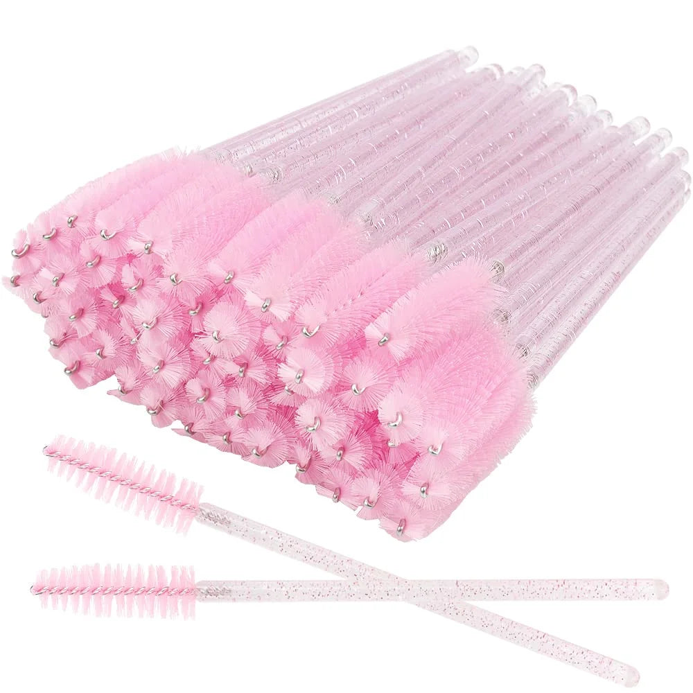 Disposable Lip Lint Applicators Lipstick Testers Wands Makeup Brushes Qme crystal pink