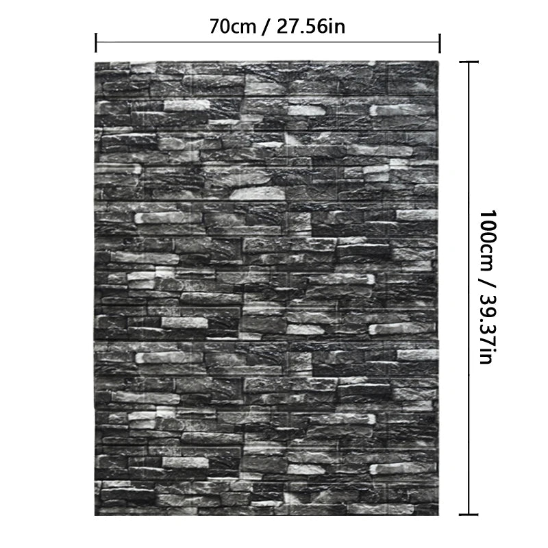 70CM 3D Wall Sticker Self Adhesive Background Decor XPE Foam Material Peel and Stick Wall Stickers Removable and Waterproof Qme A 70cmx2m