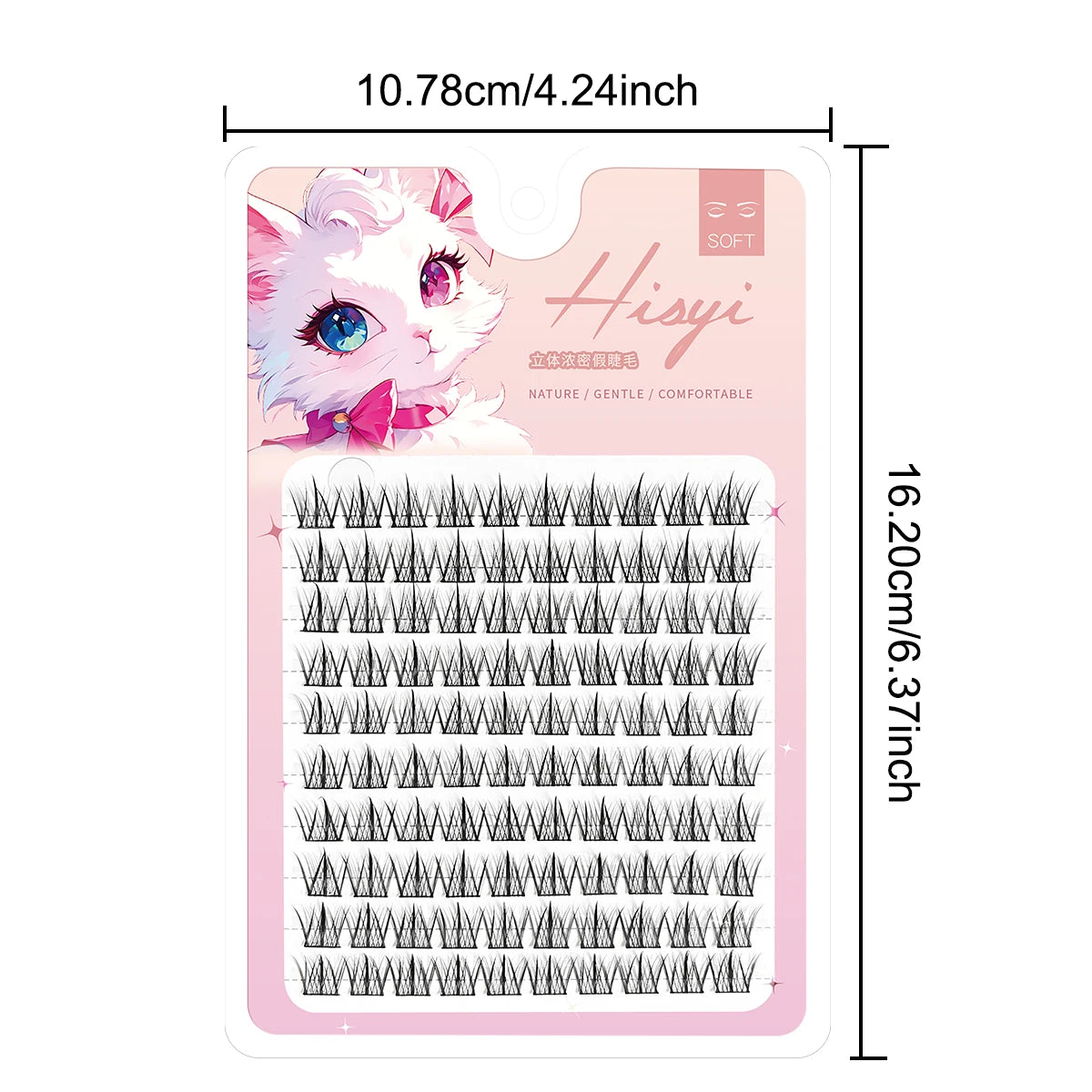 3D Wispy False Eyelashes DIY Self-adhesive In-glue Easy Apply Qme