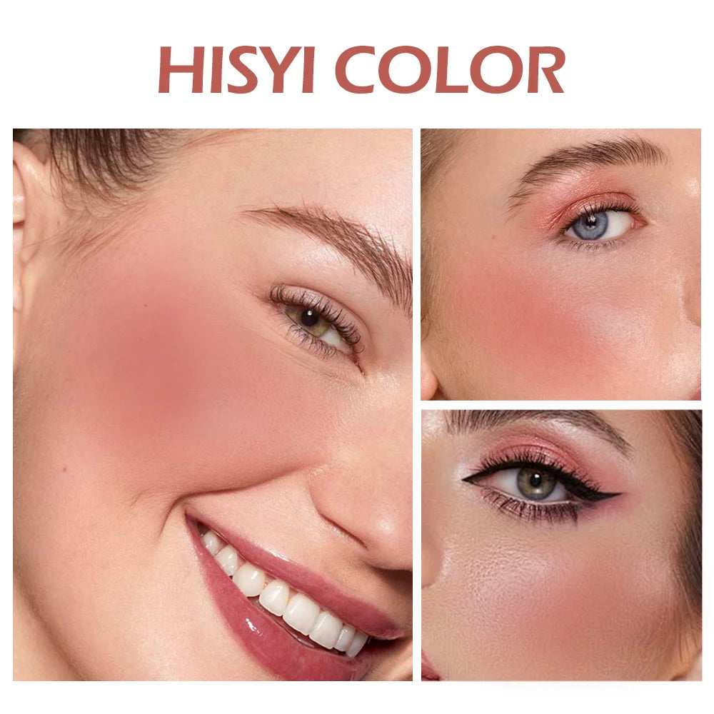 Matte Powder Blush Palette 4 Shades Vibrant Long-lasting Glow Smooth Qme