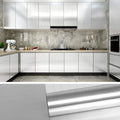 Brushed Silver Pattern Wallpaper Decorative Film Waterproof Oil Proof Qme A 40CMX10M
