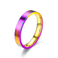 4mm Simplicity Flat Stainless Steel Rings Japanese Korean Fashion Glossy Titanium Steel Finger Rings for Youth Boy Girl Jewelry Qme qicai 11