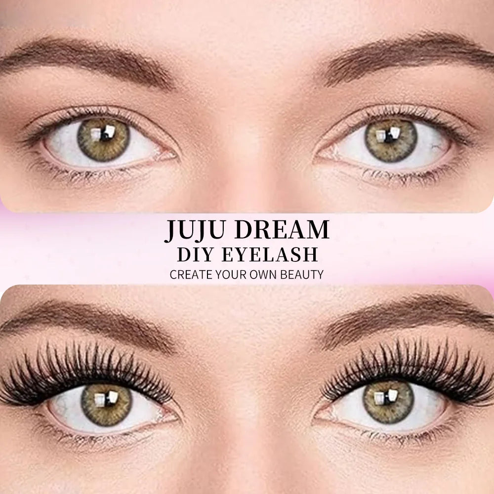3D DIY Cluster Lash Glue-free Self-adhesive Curling Lengthening Qme