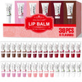 30-piece MISS FACTORX Hyaluronic Acid and Collagen Infused Lipstick - Deep Moisturizing, Long-lasting Lip Color, the perfect gif Qme Lip Balm Set