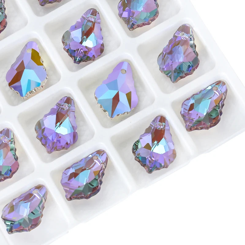 11x16mm Crystal 6090 Baroque Pendant Glass Austria Loose Beads Rhinestone Charms for Jewelry Making Necklace Earrings DIY 12Pcs Qme 001VL 11x16mm-12pcs