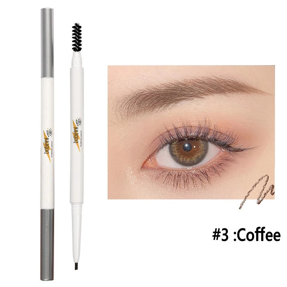 6-color Waterproof Dual-ended Eyebrow Pencil Brush Matte Look Brow Qme D3-12-03