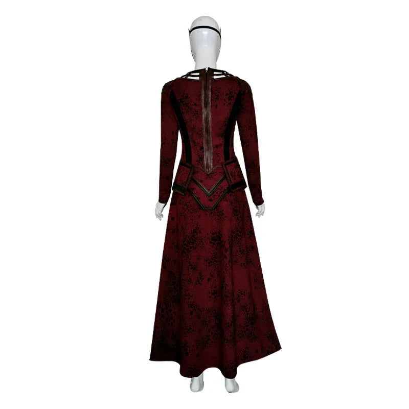P-Jsmen Scarlet Witch Wanda Vision Cosplay Costume Scarlet Witch Maximoff Women Halloween Carnival Mask Suit Halloween Costume Qme