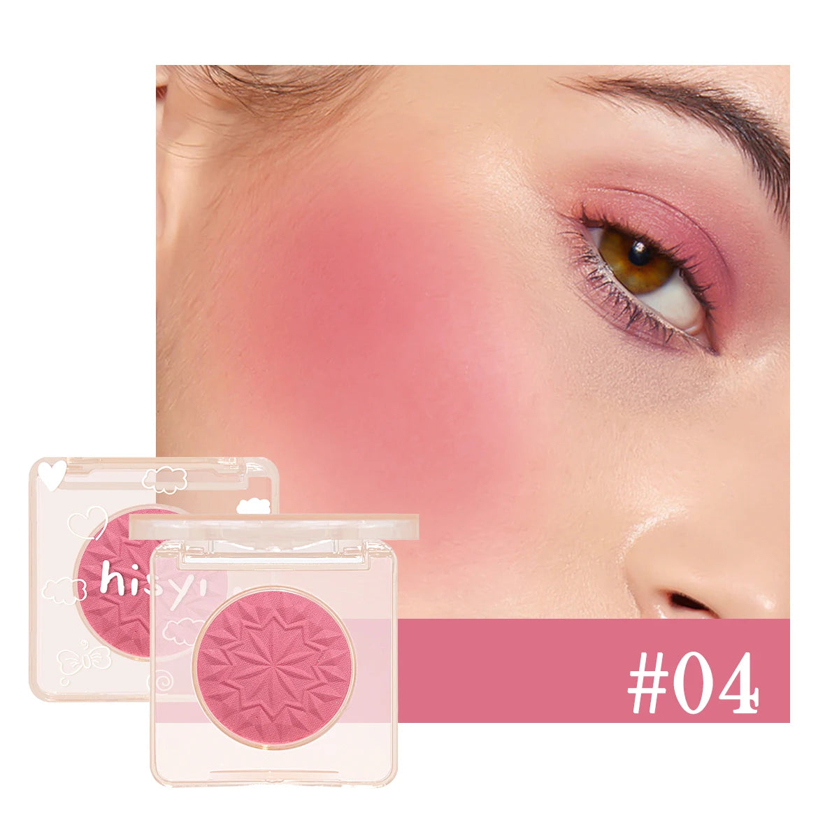 Rose Pink Matte Blush Starlight Single Shade Glow Easy Blend Qme Deep Red