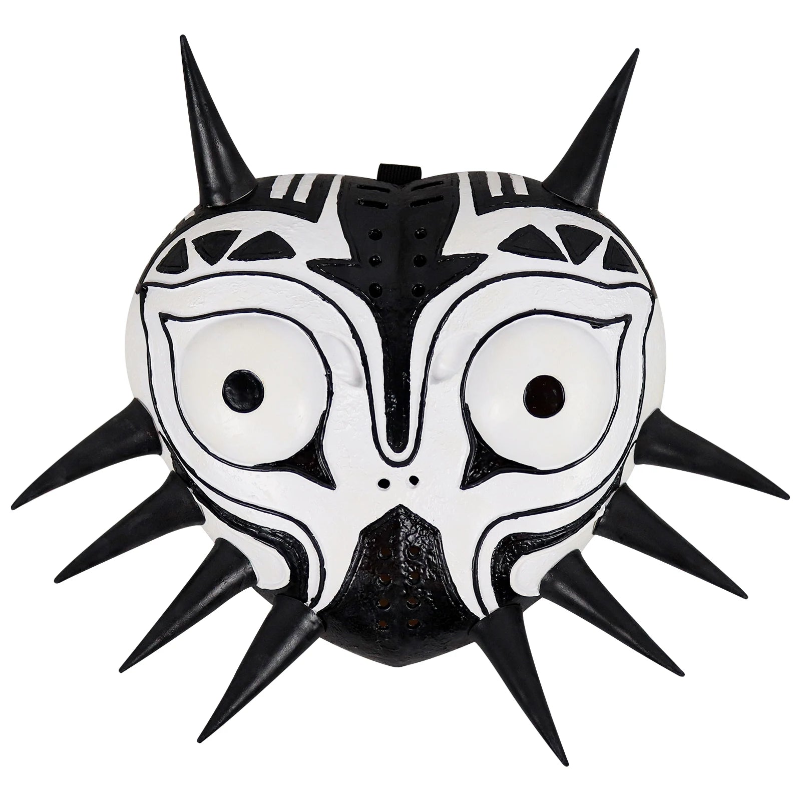 P-Jsmen The Legend of Zelda Majora Led Mask Game Cosplay Latex Face Cover for Adults Kids Halloween Cosplay Props Qme Not Glow Black White