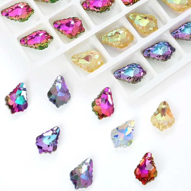 11x16mm Crystal 6090 Baroque Pendant Glass Austria Loose Beads Rhinestone Charms for Jewelry Making Necklace Earrings DIY 12Pcs Qme