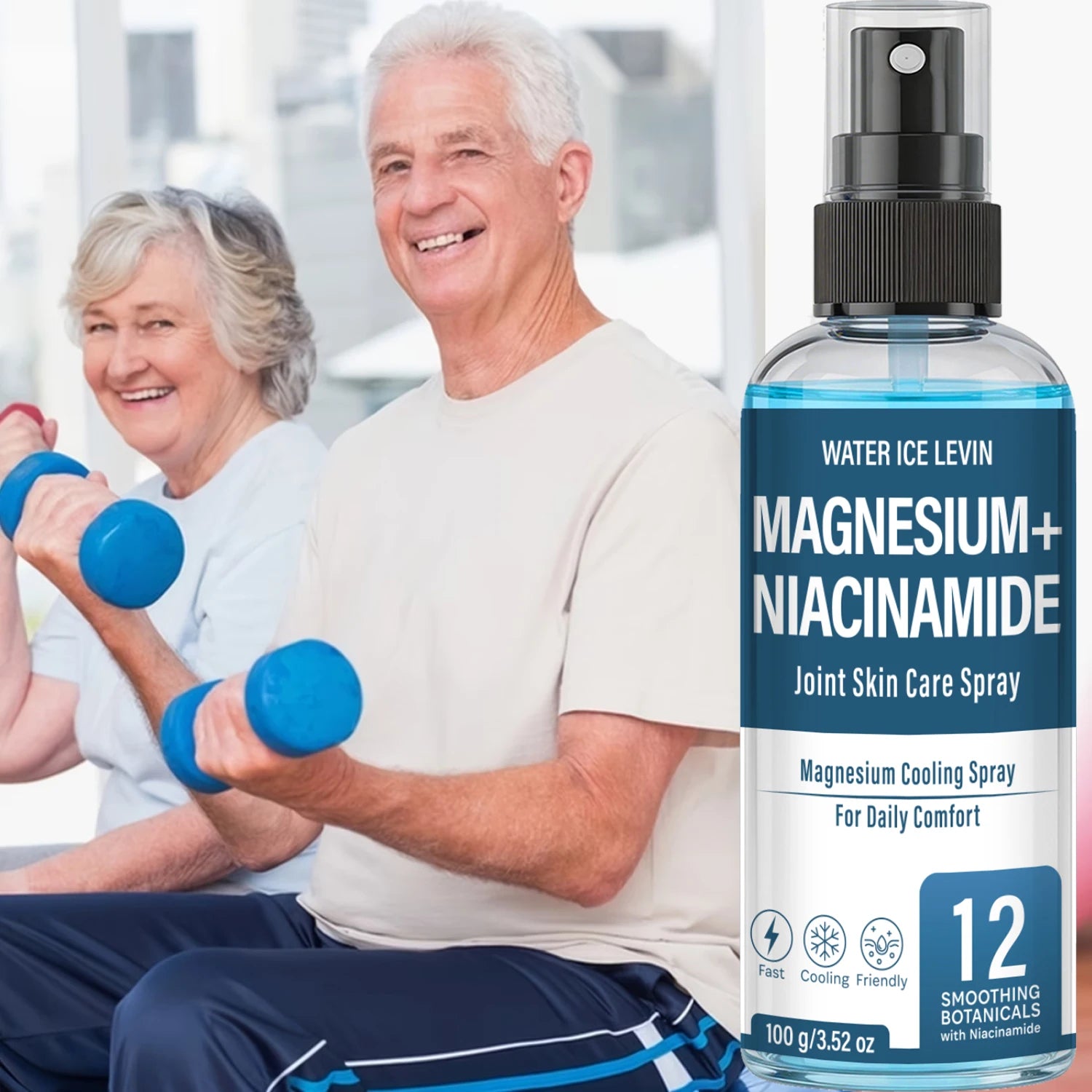 Magnesium Cooling Joint Spray - Niacinamide & Bee Venom Infused, Fast Relief & Daily Comfort Qme