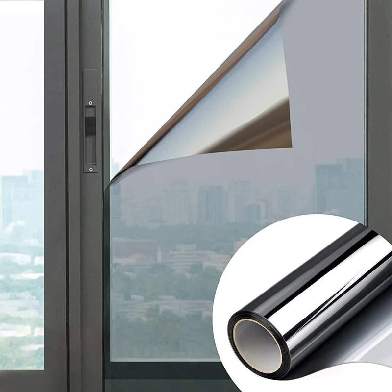 Insulating Transparent Glass Film Is Suitable For Sun Shading UV Protection And Privacy Protection In Glass Balconies And Rooms. Qme heiyin 40cmX1m