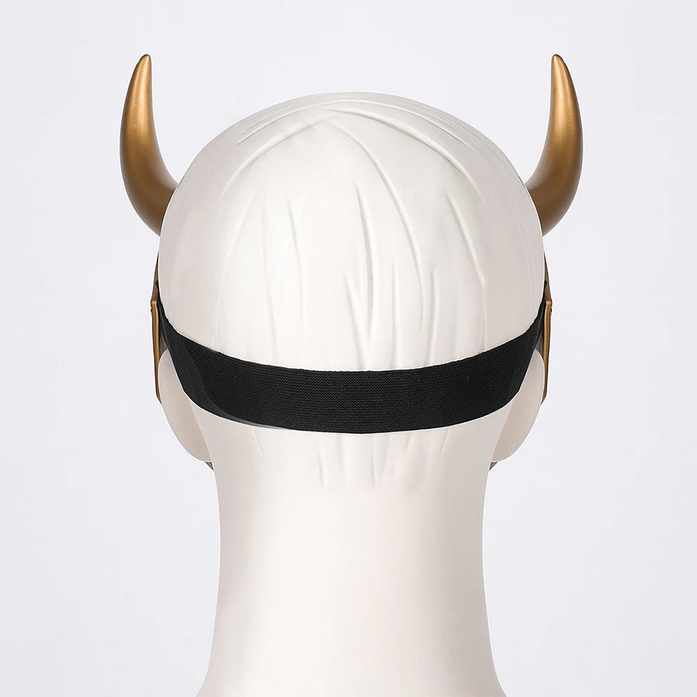 Ragnarok Loki Helmet Horns Latex Crown Mask Halloween Cosplay Costume Props for Adult Men Women Anime Qme