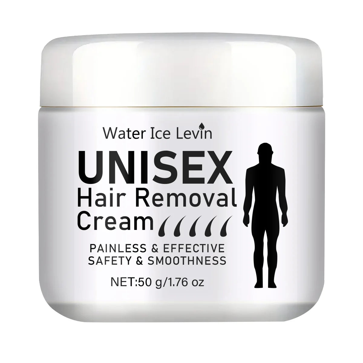 Water Ice Levin Unisex Gentle Hair Removal Cream 50g Hydrating Nourish Smooth Skin Painless Whole Body Depilatory Cream Qme WHITE