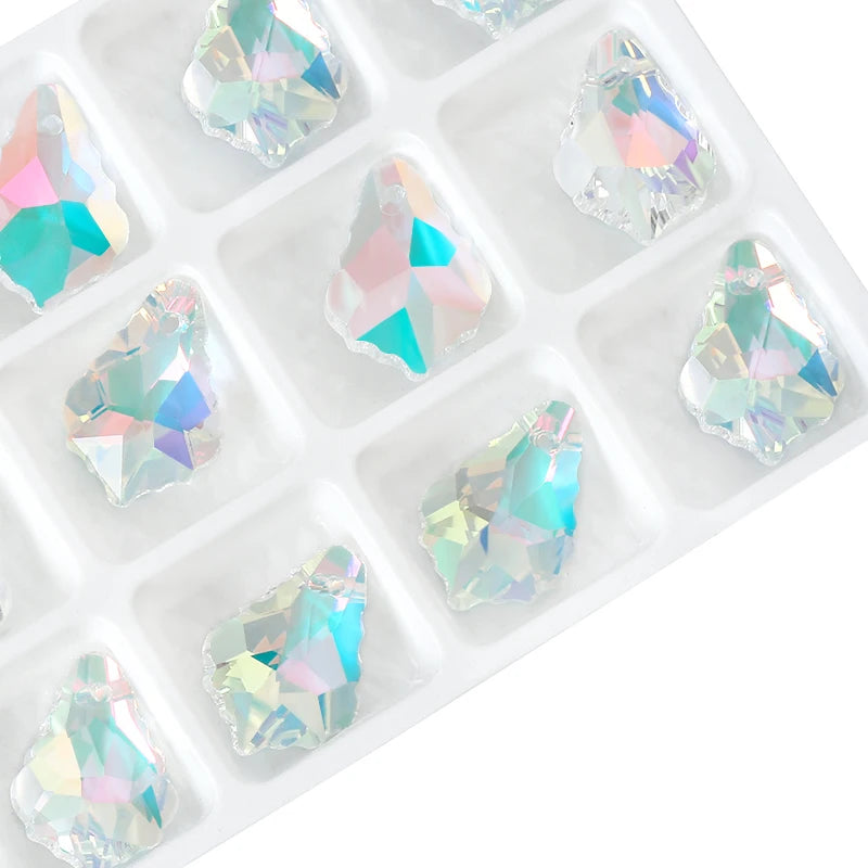 11x16mm Crystal 6090 Baroque Pendant Glass Austria Loose Beads Rhinestone Charms for Jewelry Making Necklace Earrings DIY 12Pcs Qme 001HL 11x16mm-12pcs