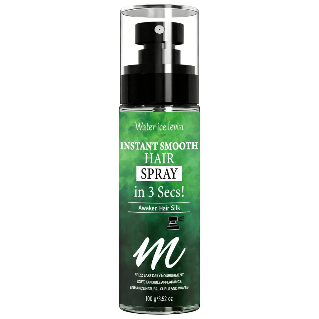 Water Ice Levin Frizz Ease Smooth Hair Spray 100g Keratin Biotin Rosemary Oil Nourish Tame Frizzy Curly Hair Care Mist Qme