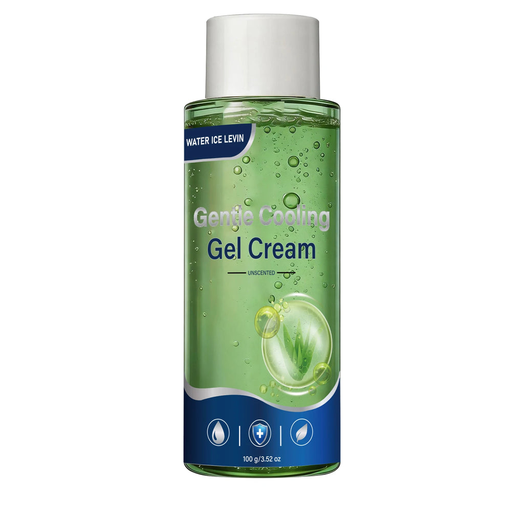 Water Ice Levin Unscented Gentle Cooling Facial Gel Cream 100g Aloe Collagen HA Hydrating Firming Soothing Face Skin Care Qme green 100g