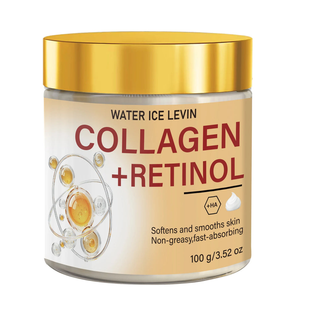 Retinol Collagen Hyaluronic Acid Face Cream Niacinamide VC Nourish Smooth Fine Lines Daily Anti-Aging Cream 100g Qme WHITE 100g