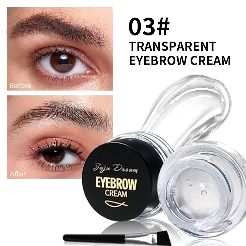 Waterproof Brow Pomade Gel Brush Long-lasting Natural Tint Shaping Qme 03Transparent