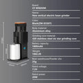 Coffee Grinder Electric Portable Bean USB Rechargeable Burr Mill Home Qme ZM-ECG07