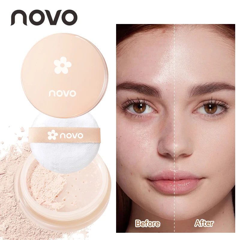 Long-Lasting Oil-Control Matte Loose Powder, Waterproof And Sweat-Proof, Non-Smudge, Covers Fine Lines And Blemishes Qme